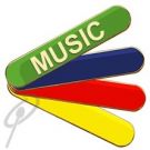 SBS Music Badge Blue Bar