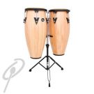 LP Aspire 10+11 Congas Natural w/Std