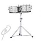 LP Matador Chrome Timbale 14+15 w/Stand