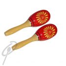 Optimum Plastic Maracas- Med. Red Floral