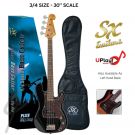 SX Electric Bass 3/4 w/Bag Black